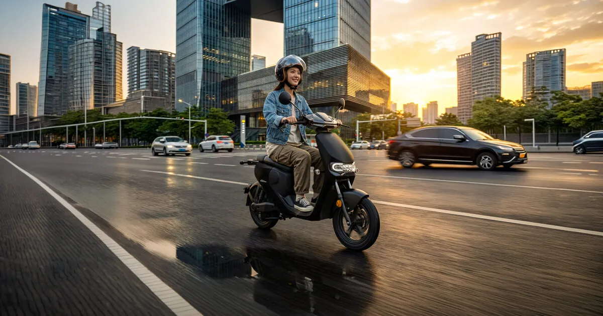 Vmoto CU Mini, front three-quarter view