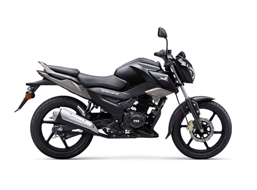 TVS Raider, front three-quarter view