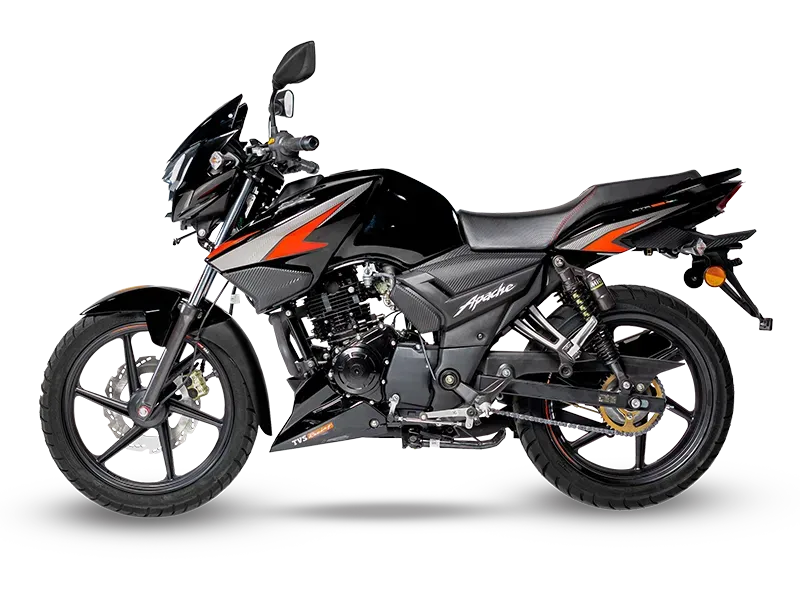 TVS Apache RTR 160 2V Refresh, front three-quarter view