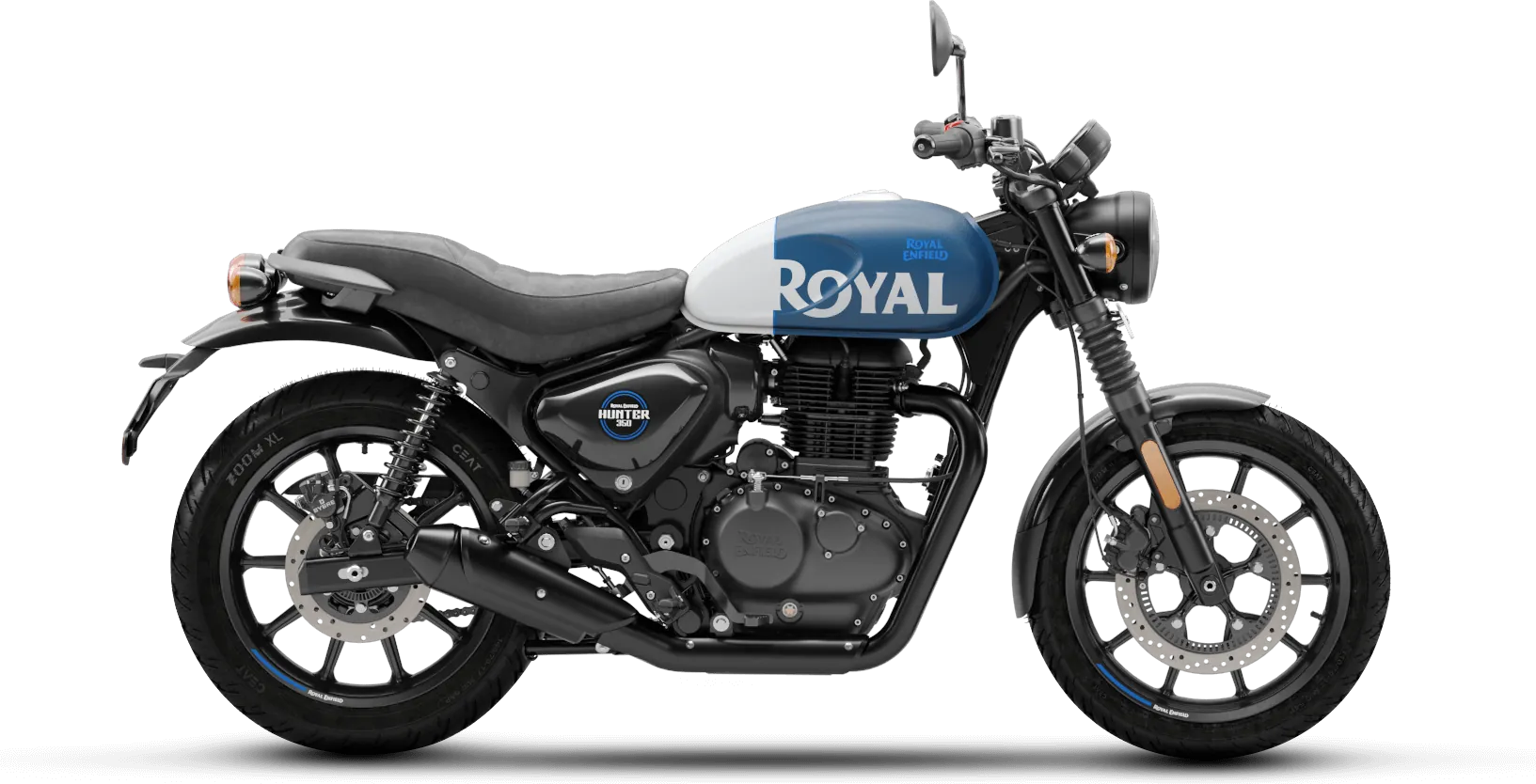 Royal Enfield Hunter 350, front three-quarter view
