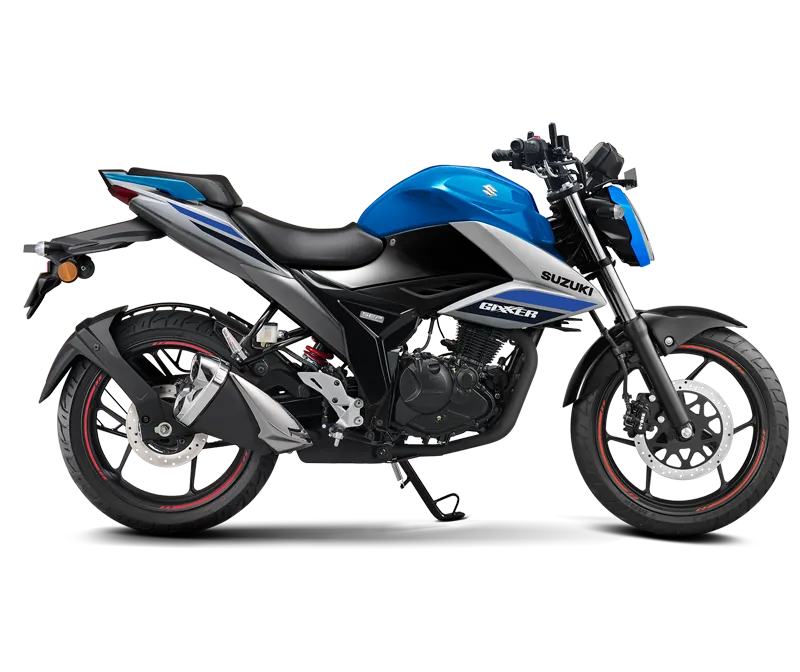 Suzuki Gixxer, front three-quarter view